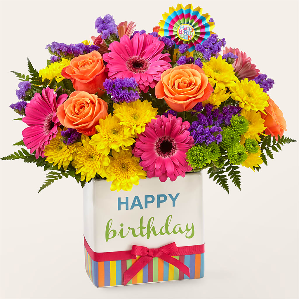 Birthday Brights Bouquet – MERCY'S FLOWERS, Miami FL