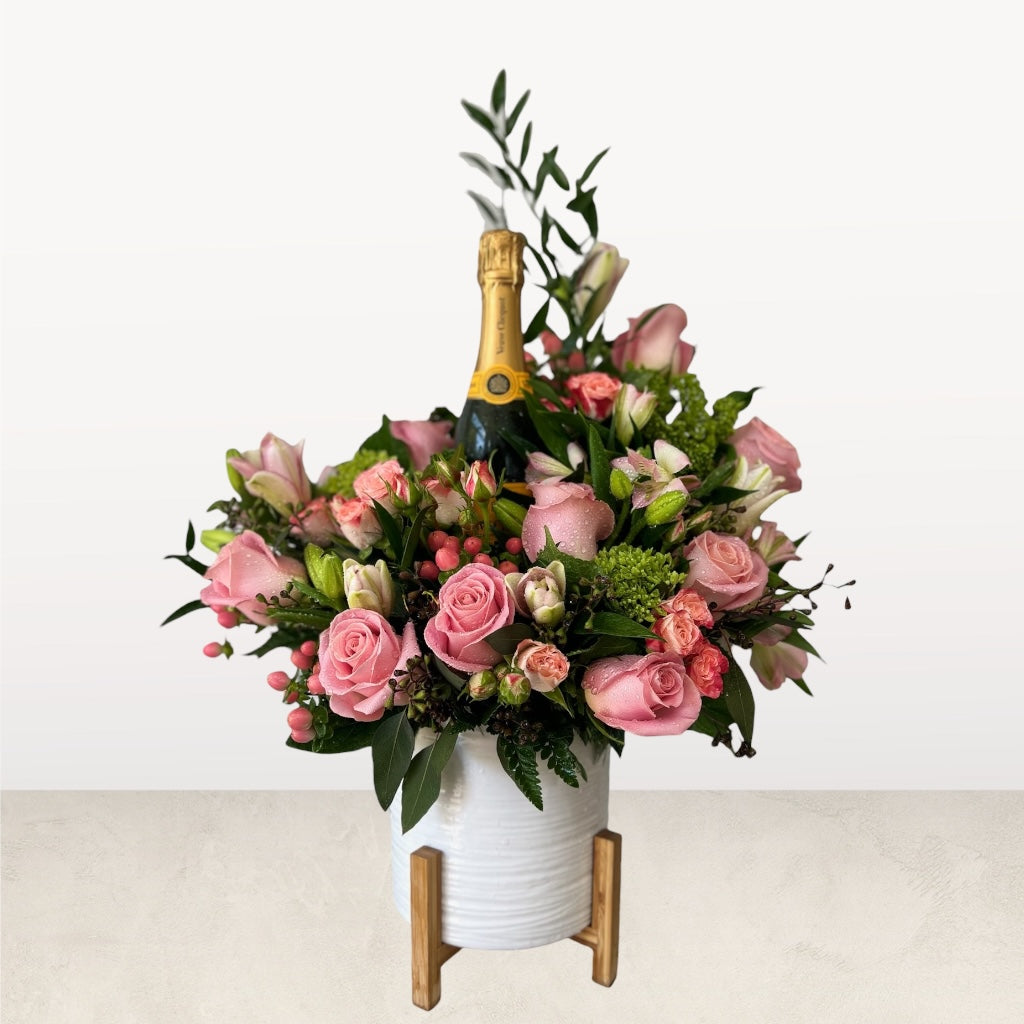 Champagne and Roses – MERCY'S FLOWERS, Miami FL