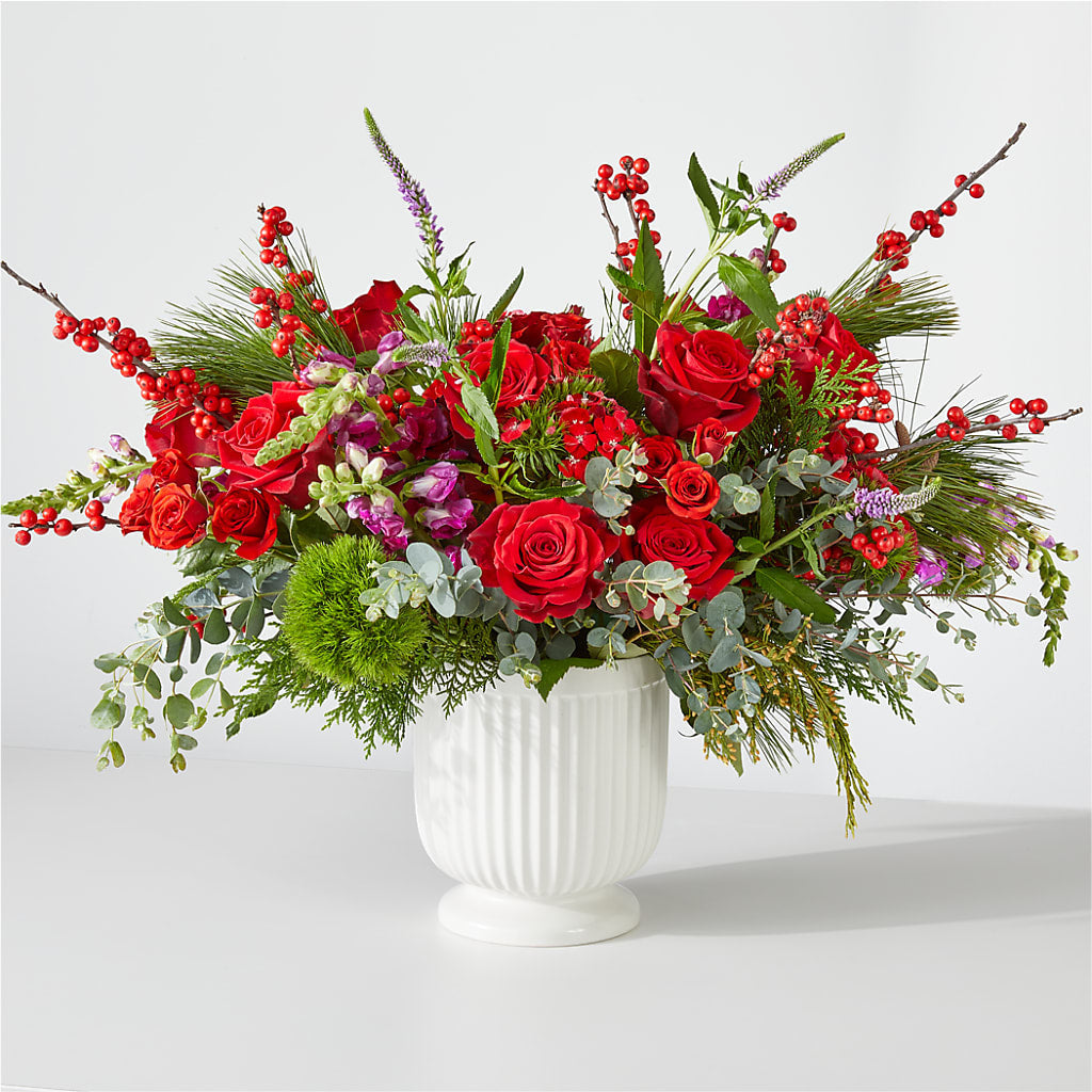 Big Red Bow Bouquet – MERCY'S FLOWERS, Miami FL