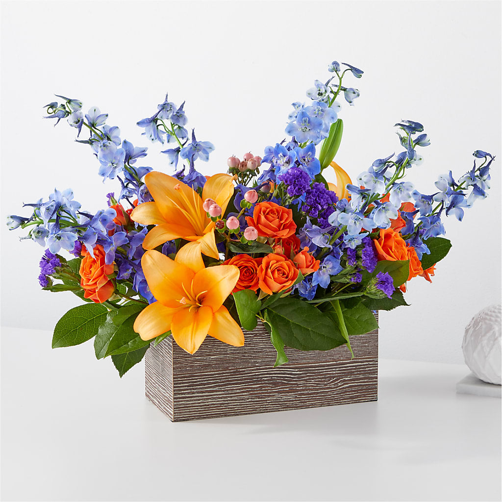 Radiant Citrus Box Bouquet – MERCY'S FLOWERS, Miami FL