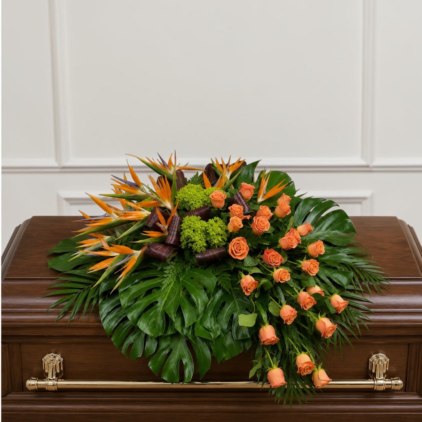 Exotic Tropical Casket Spray – MERCY'S FLOWERS, Miami FL