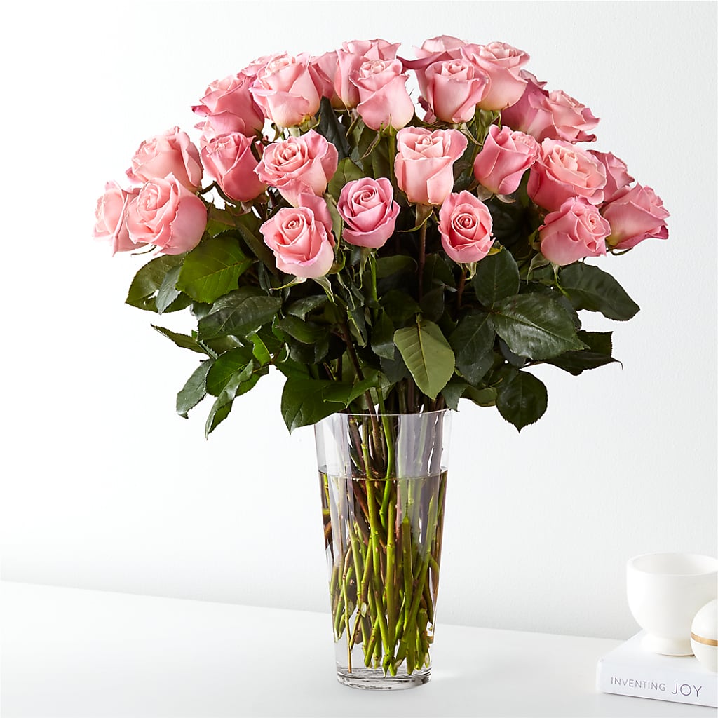 Long Stem Pink Rose Bouquet – MERCY'S FLOWERS, Miami FL
