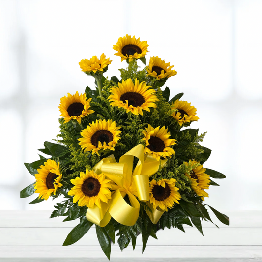 Sunflower Funeral Basket