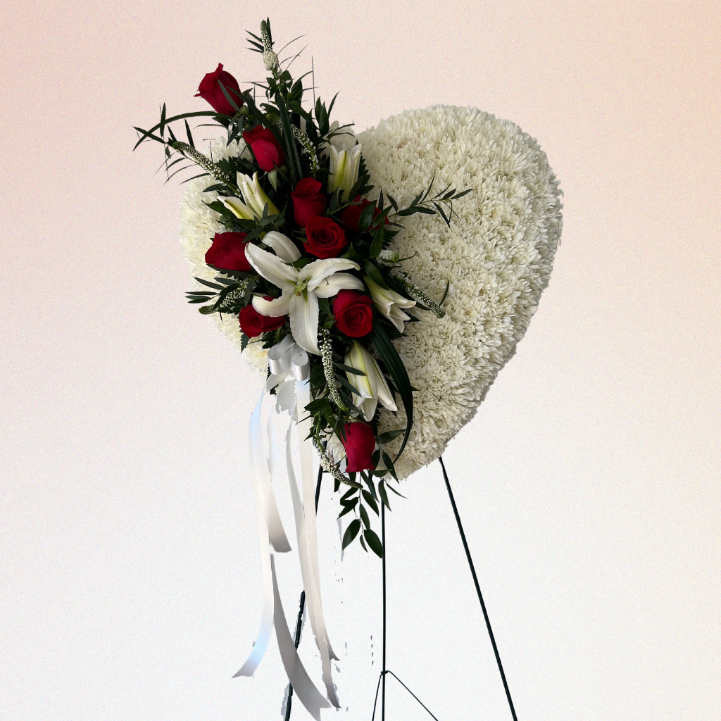 Memorial Heart – MERCY'S FLOWERS, Miami FL
