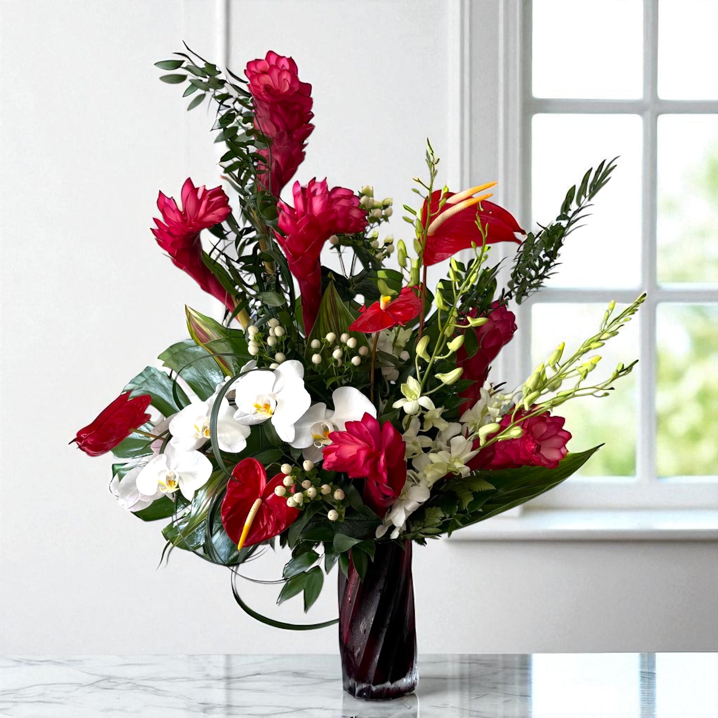 Tropical Passion Arrangement – MERCY'S FLOWERS, Miami FL