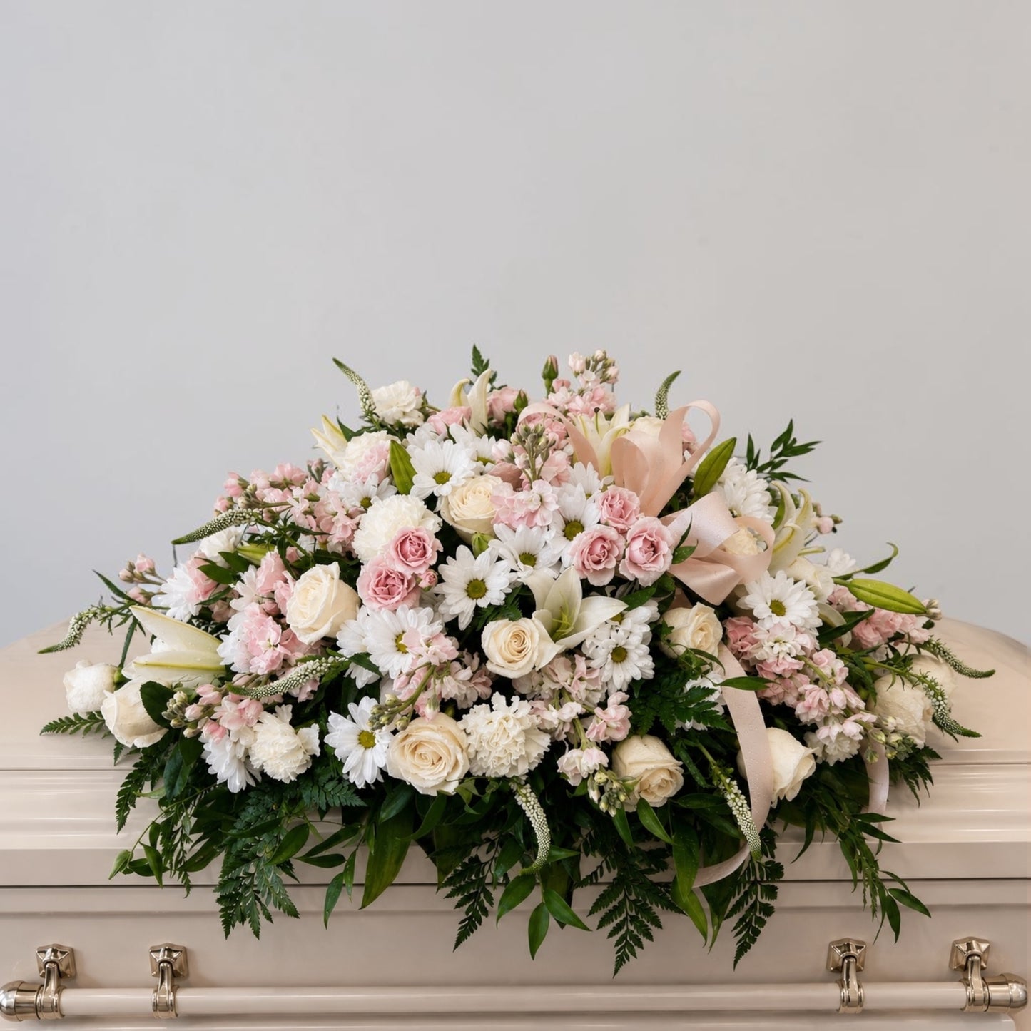Beloved in Bloom Casket Spray – MERCY'S FLOWERS, Miami FL