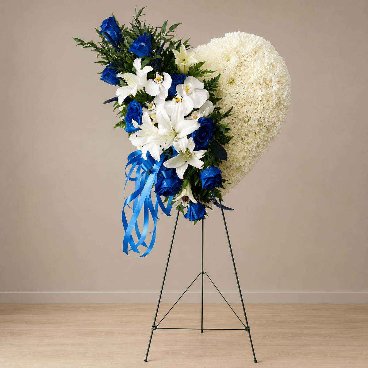 Royal Blue Heart – MERCY'S FLOWERS, Miami FL