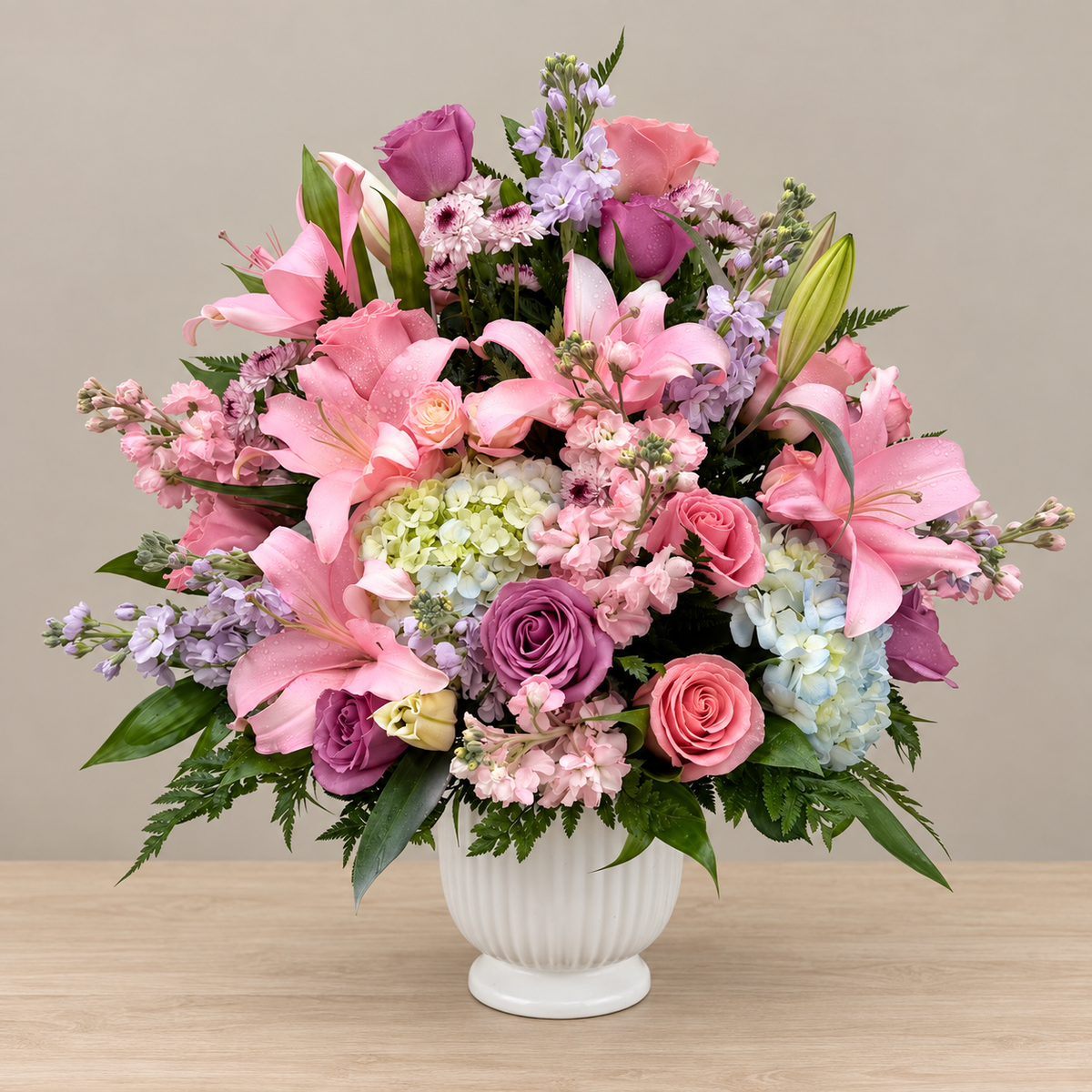 Blush Garden Tribute – MERCY'S FLOWERS, Miami FL