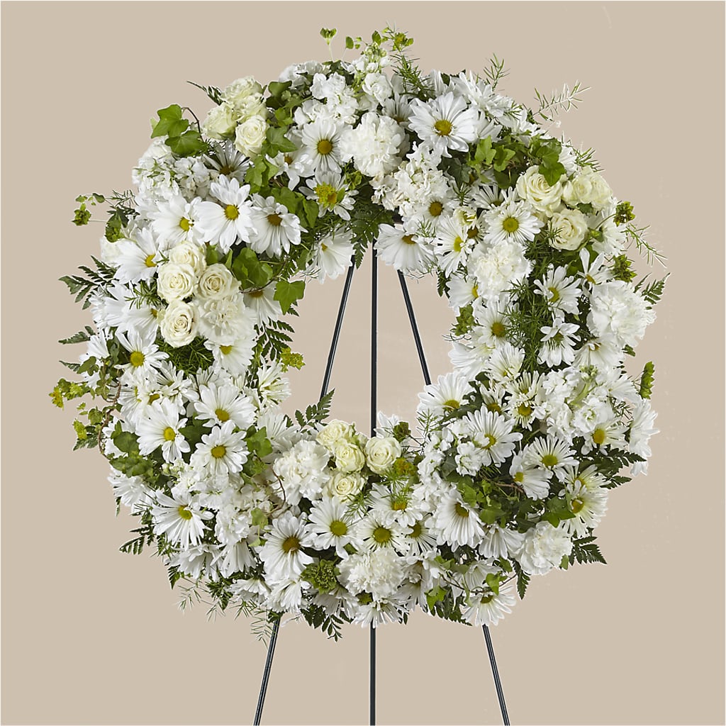 Faithful Wishes Wreath – MERCY'S FLOWERS, Miami FL