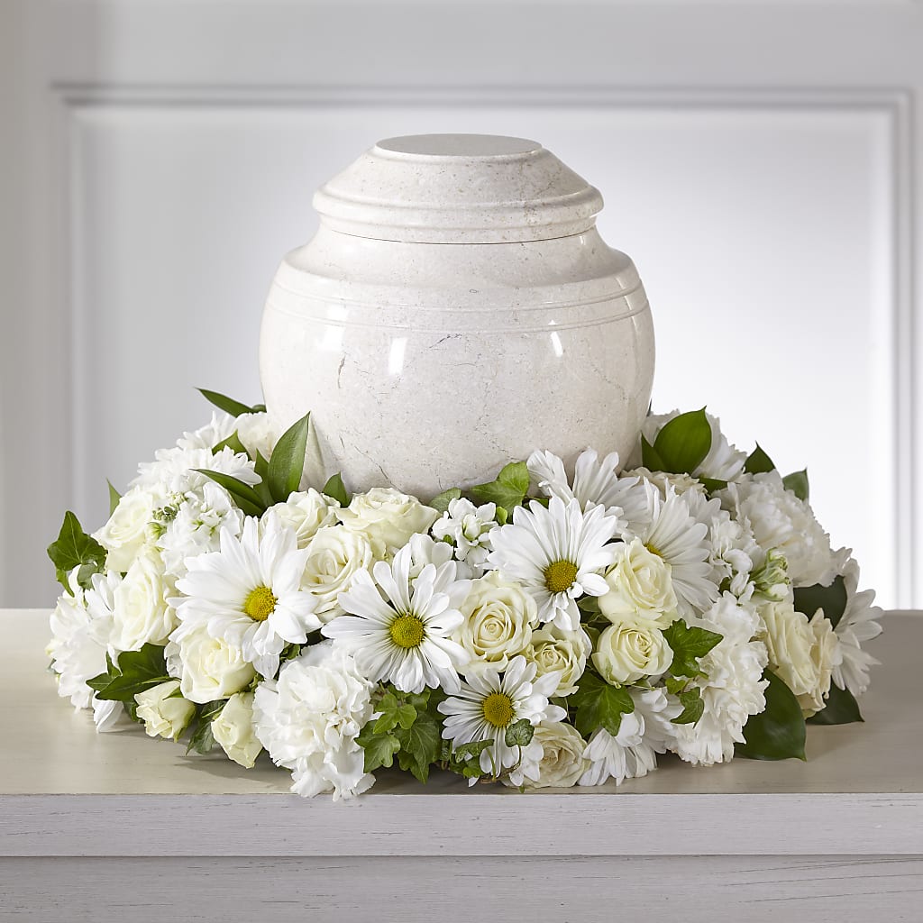 Ivory Gardens Cremation Adornment – MERCY'S FLOWERS, Miami FL