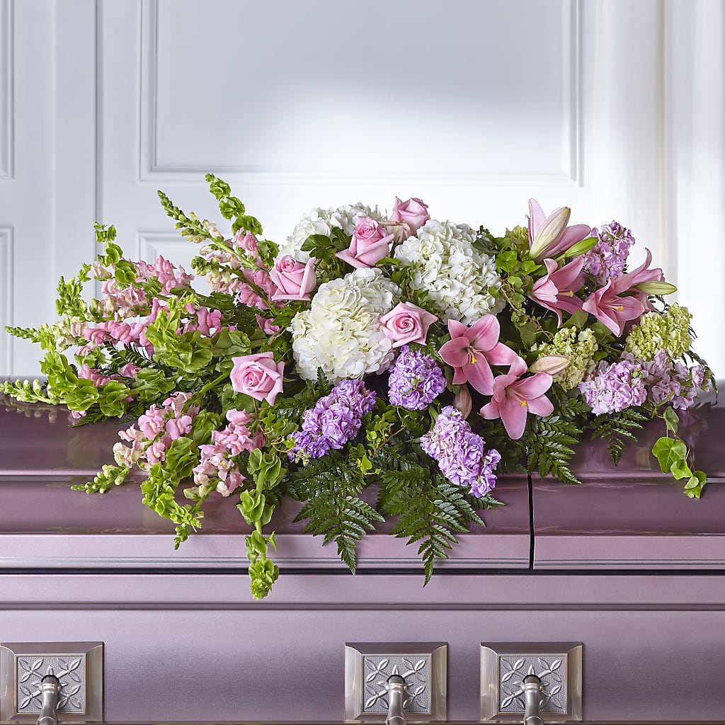 Life's Gratitude Casket Spray – MERCY'S FLOWERS, Miami FL