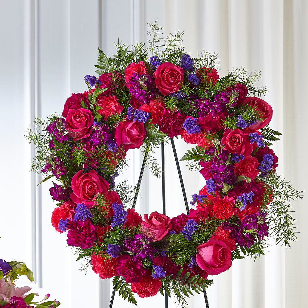 Calming Colors Wreath – MERCY'S FLOWERS, Miami FL