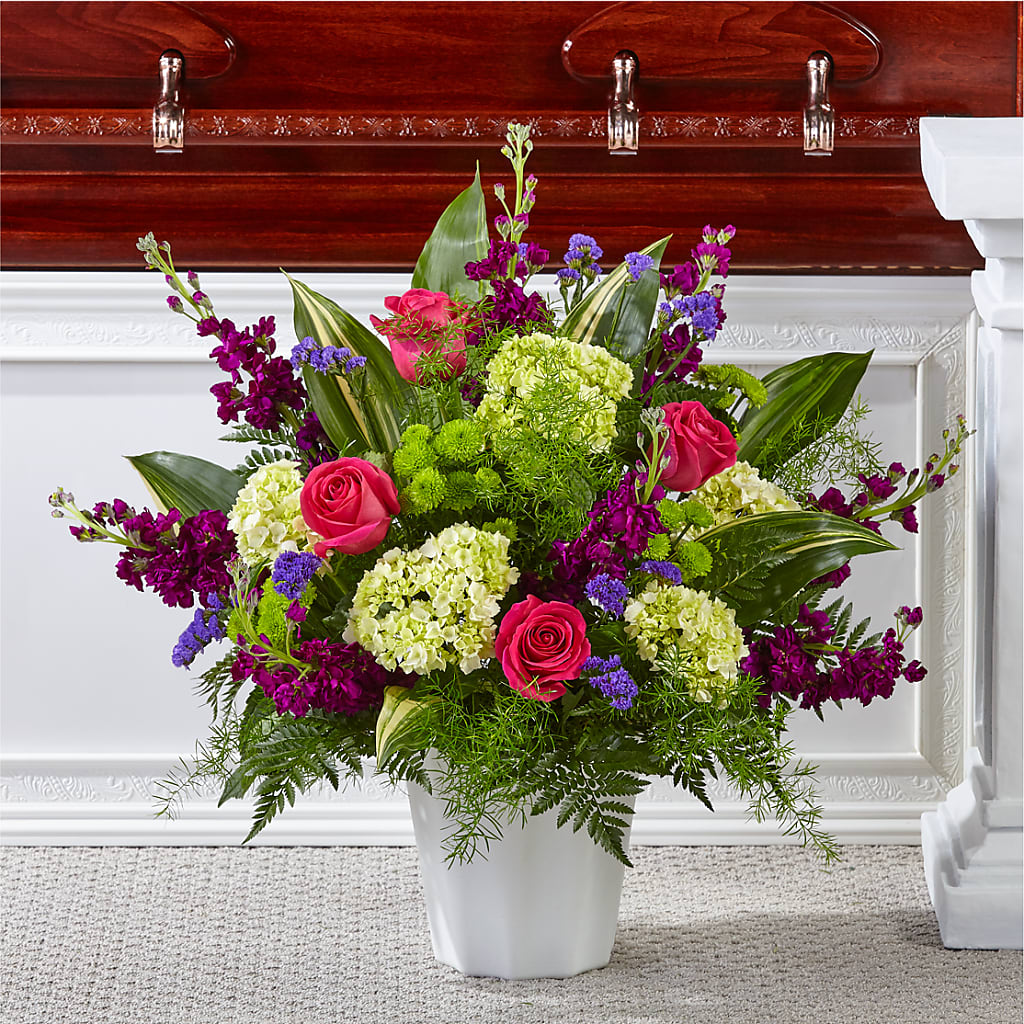 Beautiful Horizons Floor Basket – MERCY'S FLOWERS, Miami FL