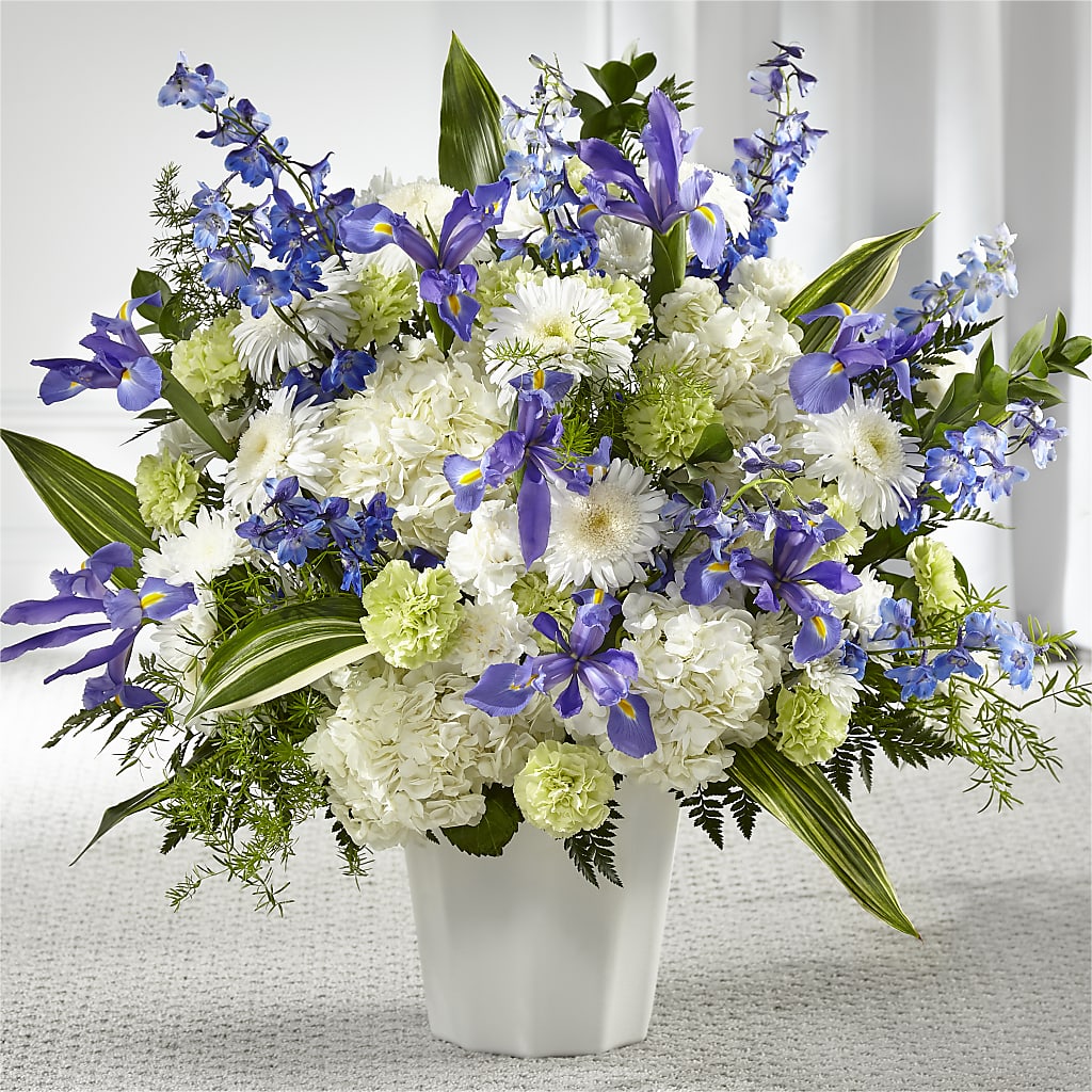 Soft Serenity Floor Basket – MERCY'S FLOWERS, Miami FL