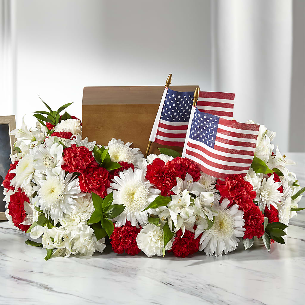 Spirit of Patriotism Cremation Adornment – MERCY'S FLOWERS, Miami FL