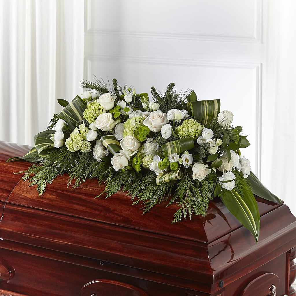 Hopeful Gesture Casket Spray – MERCY'S FLOWERS, Miami FL