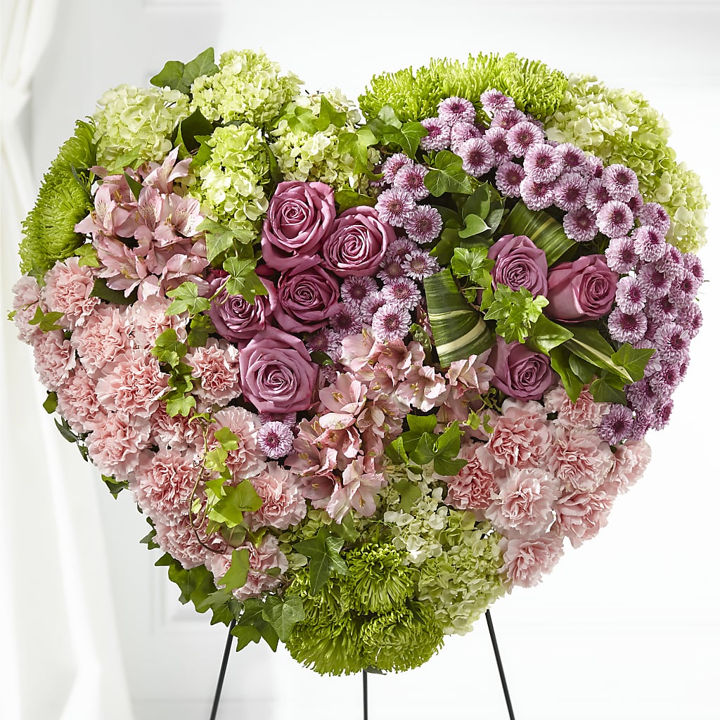 Heartwarming Standing Heart – MERCY'S FLOWERS, Miami FL