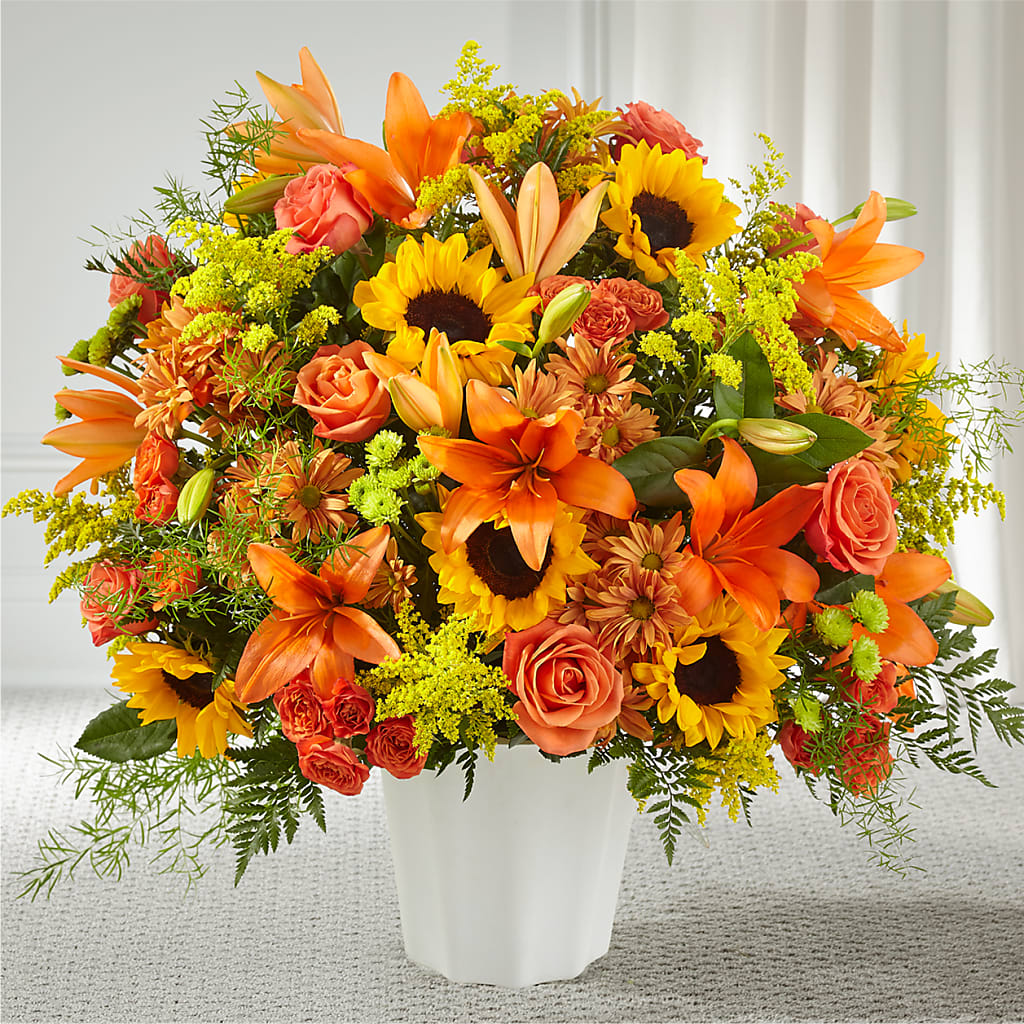 Harvest Thoughts Floor Basket – MERCY'S FLOWERS, Miami FL