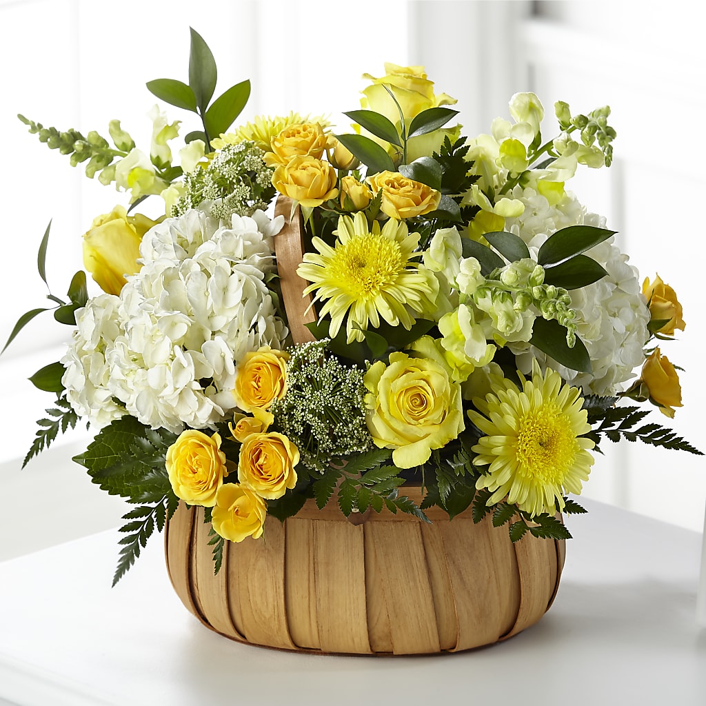 Rustic Remembrance Basket – MERCY'S FLOWERS, Miami FL