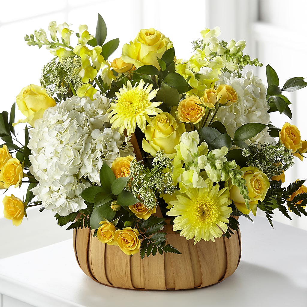 Rustic Remembrance Basket – MERCY'S FLOWERS, Miami FL
