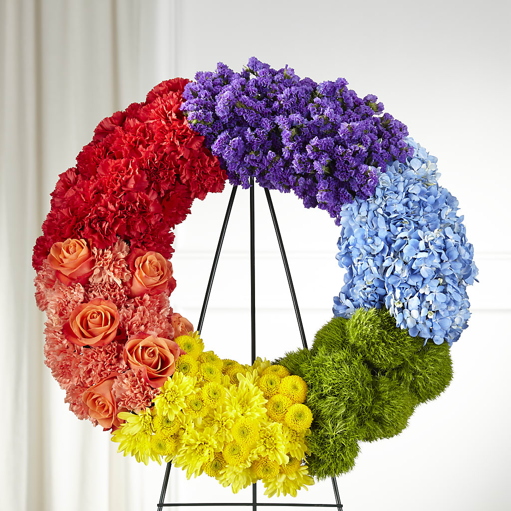 Circle of Love Wreath – MERCY'S FLOWERS, Miami FL
