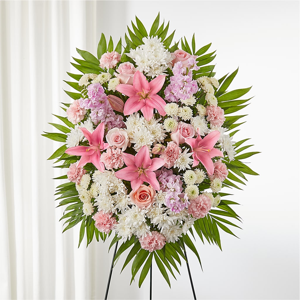 Offering Solace Standing Spray – MERCY'S FLOWERS, Miami FL