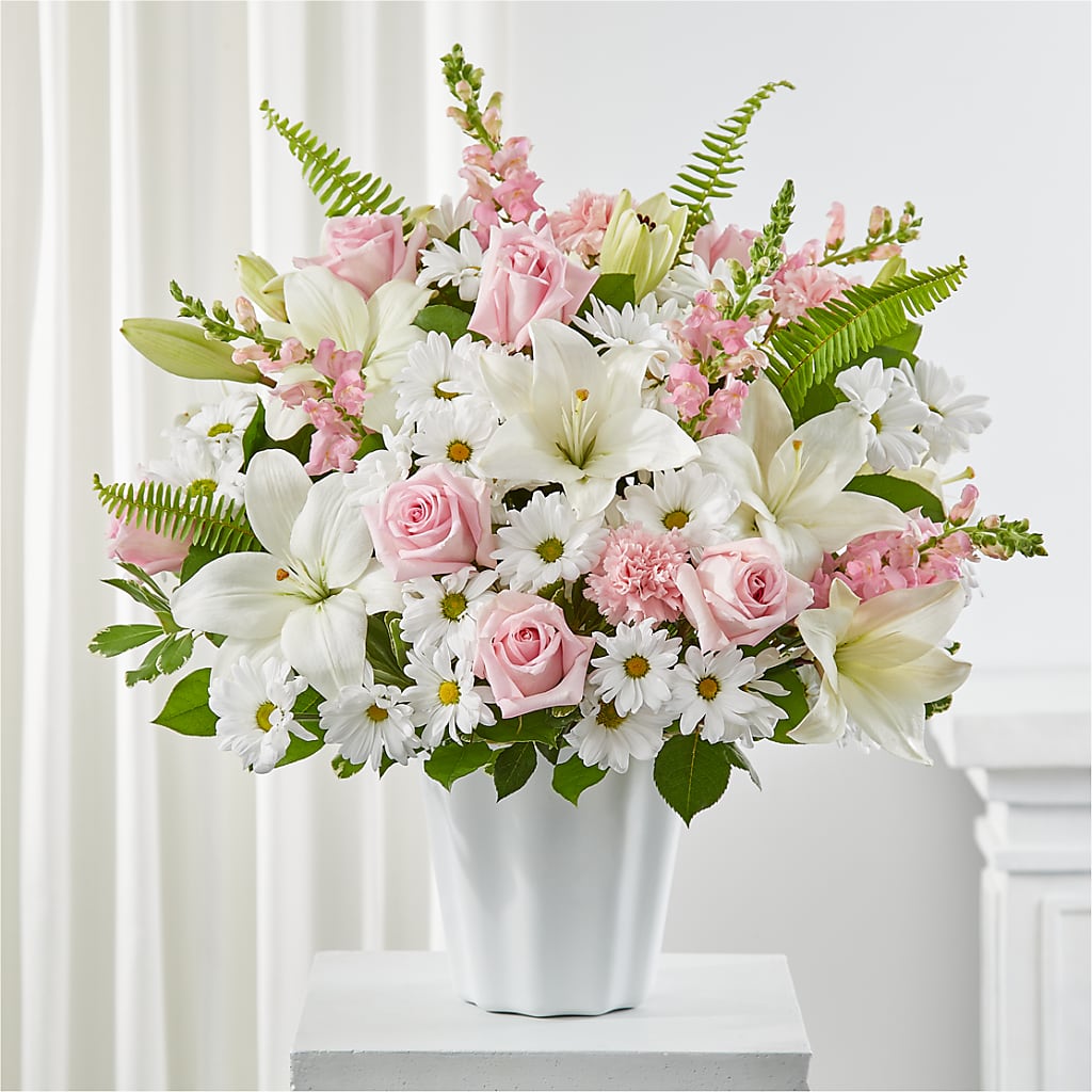 Soft Touch Tabletop Basket – MERCY'S FLOWERS, Miami FL