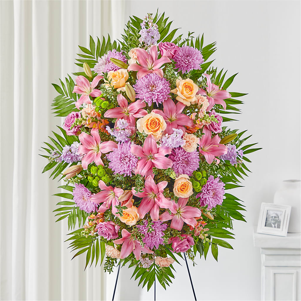 Love & Light Standing Spray – MERCY'S FLOWERS, Miami FL