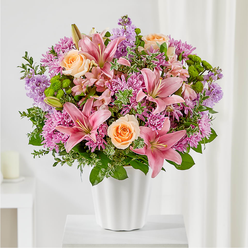 Supportive Embrace Tabletop Basket – MERCY'S FLOWERS, Miami FL