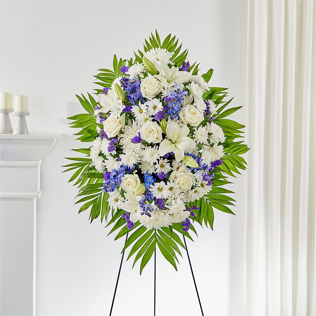 At Rest Standing Spray – MERCY'S FLOWERS, Miami FL