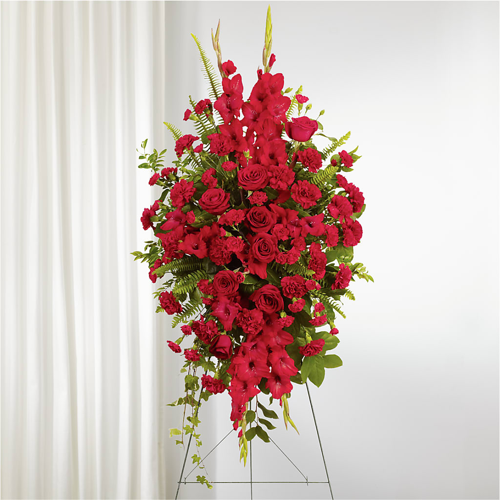 From the Heart Standing Spray – MERCY'S FLOWERS, Miami FL