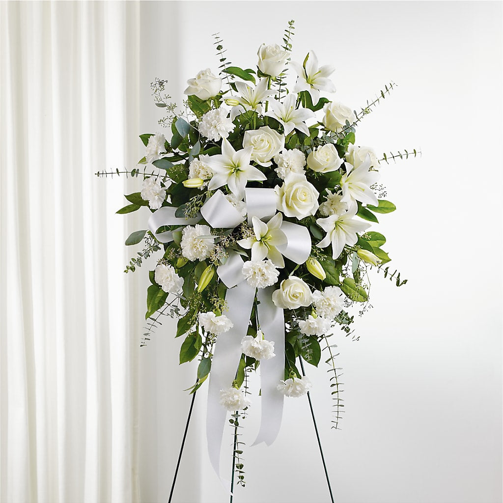 With Care Standing Spray – MERCY'S FLOWERS, Miami FL