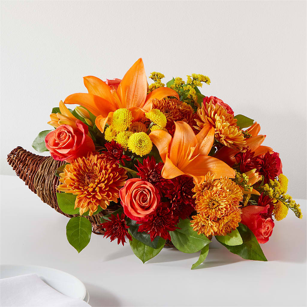 Bouquet of Blessings Cornucopia – MERCY'S FLOWERS, Miami FL