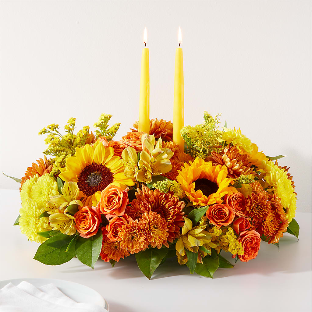 Autumn Harmony Centerpiece – MERCY'S FLOWERS, Miami FL