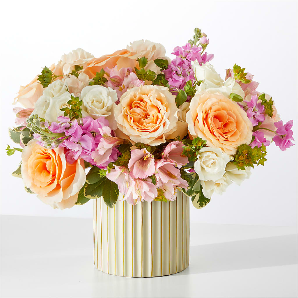 Paradise Bouquet with Ivory Vase – MERCY'S FLOWERS, Miami FL