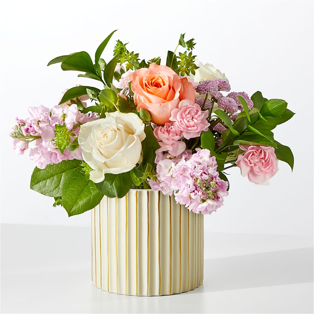 French Market Bouquet with Ivory Vase – MERCY'S FLOWERS, Miami FL