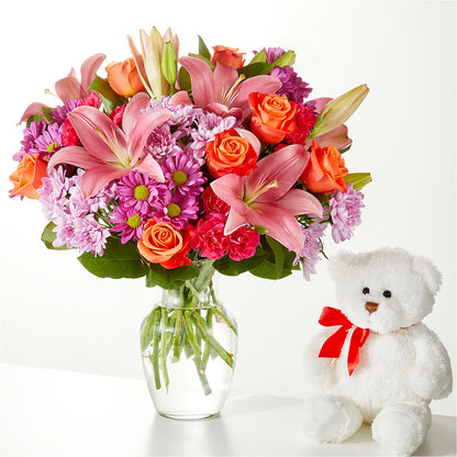 One and Only Bouquet and Bear Bundle – MERCY'S FLOWERS, Miami FL