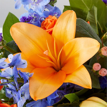 Radiant Citrus Box Bouquet – MERCY'S FLOWERS, Miami FL