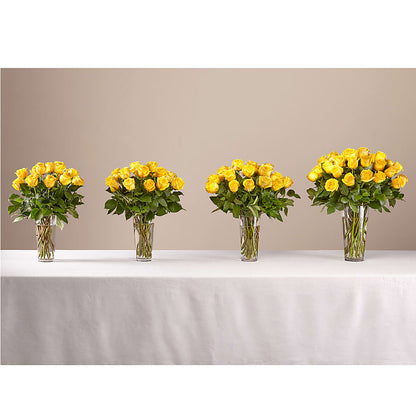 Long Stem Yellow Rose Bouquet – MERCY'S FLOWERS, Miami FL