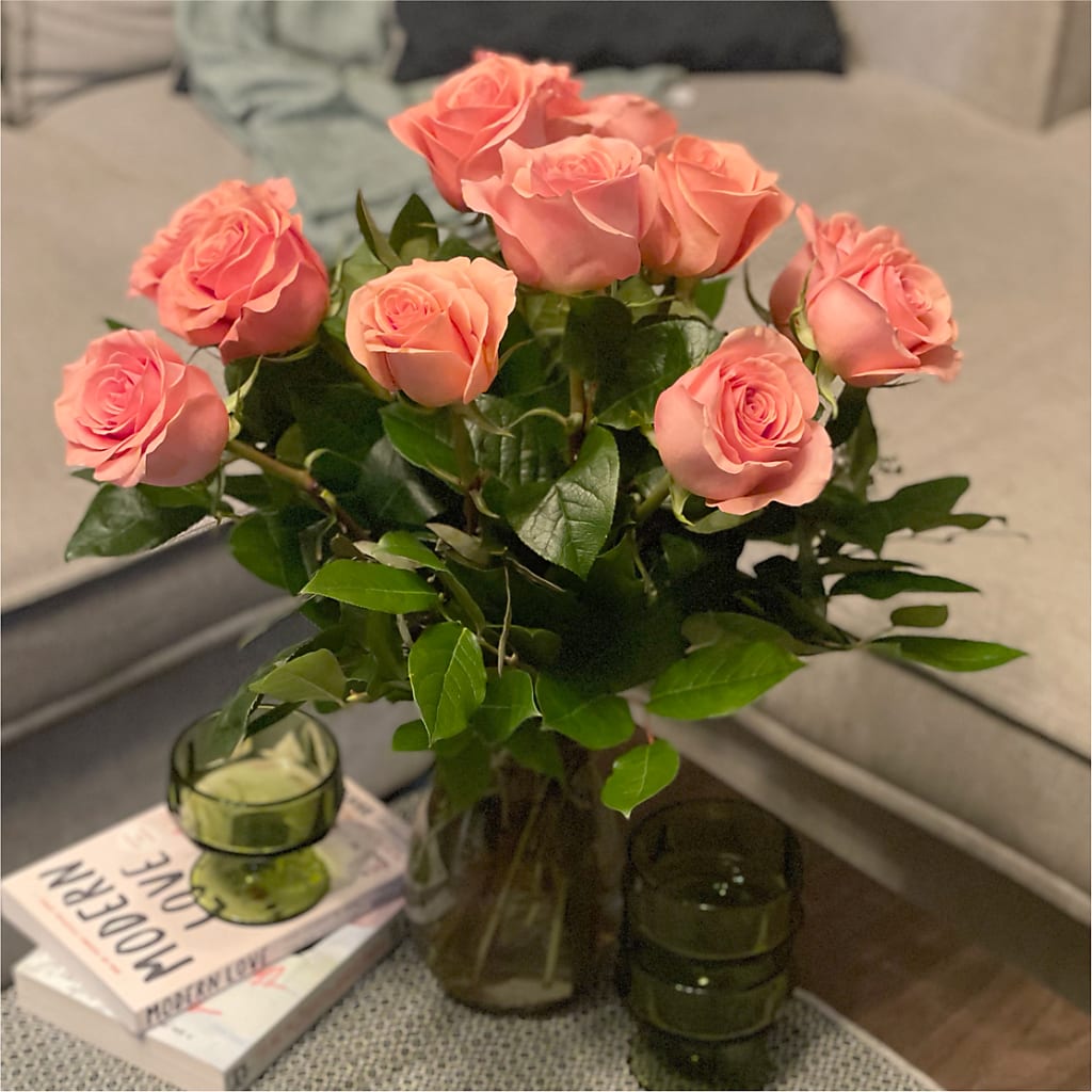 Long Stem Pink Rose Bouquet – MERCY'S FLOWERS, Miami FL