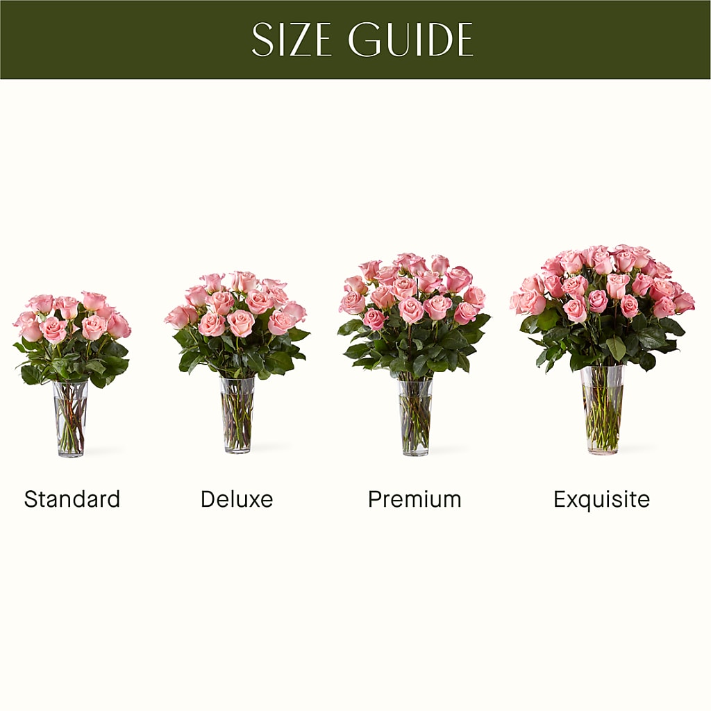 Long Stem Pink Rose Bouquet – MERCY'S FLOWERS, Miami FL