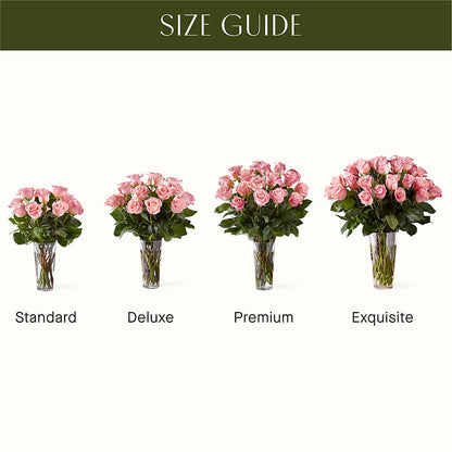 Long Stem Pink Rose Bouquet – MERCY'S FLOWERS, Miami FL