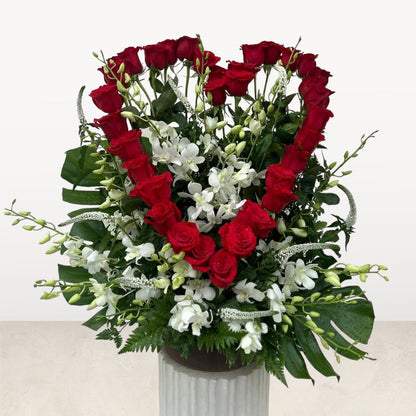 Crimson and Ivory – MERCY'S FLOWERS, Miami FL