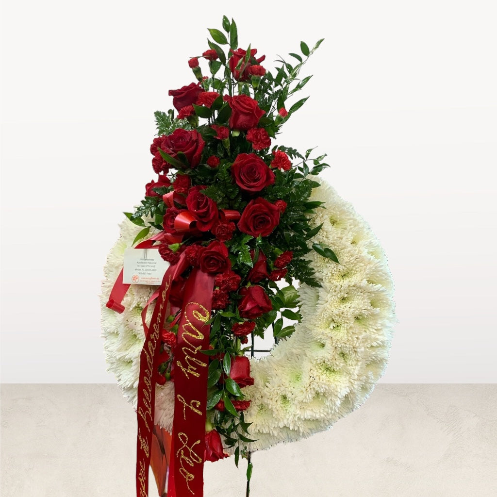 Crimson and White Embrace