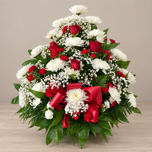 Candid Funeral Basket – MERCY'S FLOWERS, Miami FL