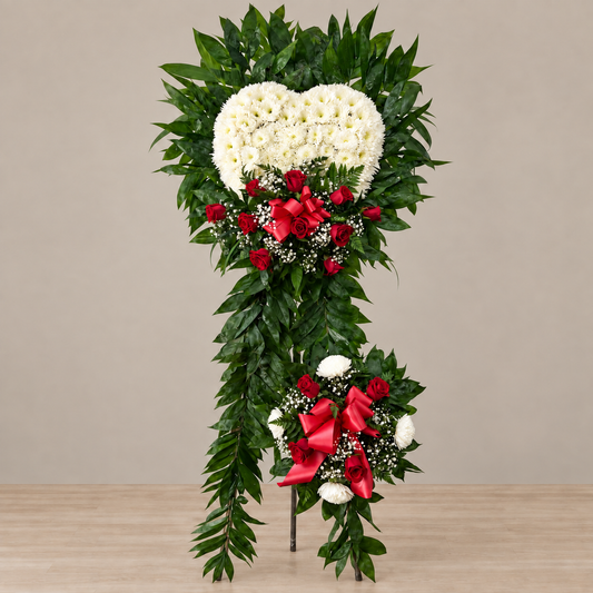 Heart with Love Center – MERCY'S FLOWERS, Miami FL