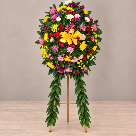 Tropical Funeral Spray  – MERCY'S FLOWERS, Miami FL