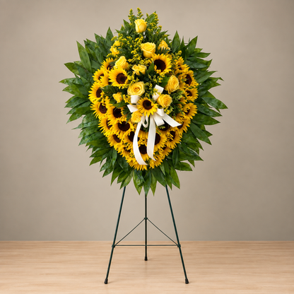 Radiant Sun Standing Spray – MERCY'S FLOWERS, Miami FL