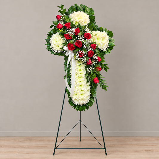 Sympathy Cross – MERCY'S FLOWERS, Miami FL