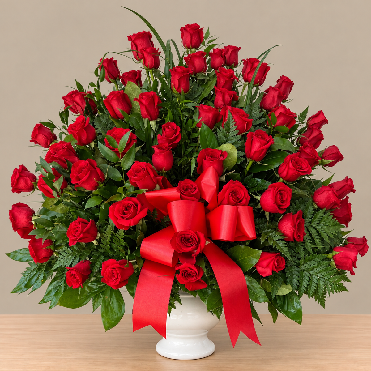Red Soul Arrangement – MERCY'S FLOWERS, Miami FL